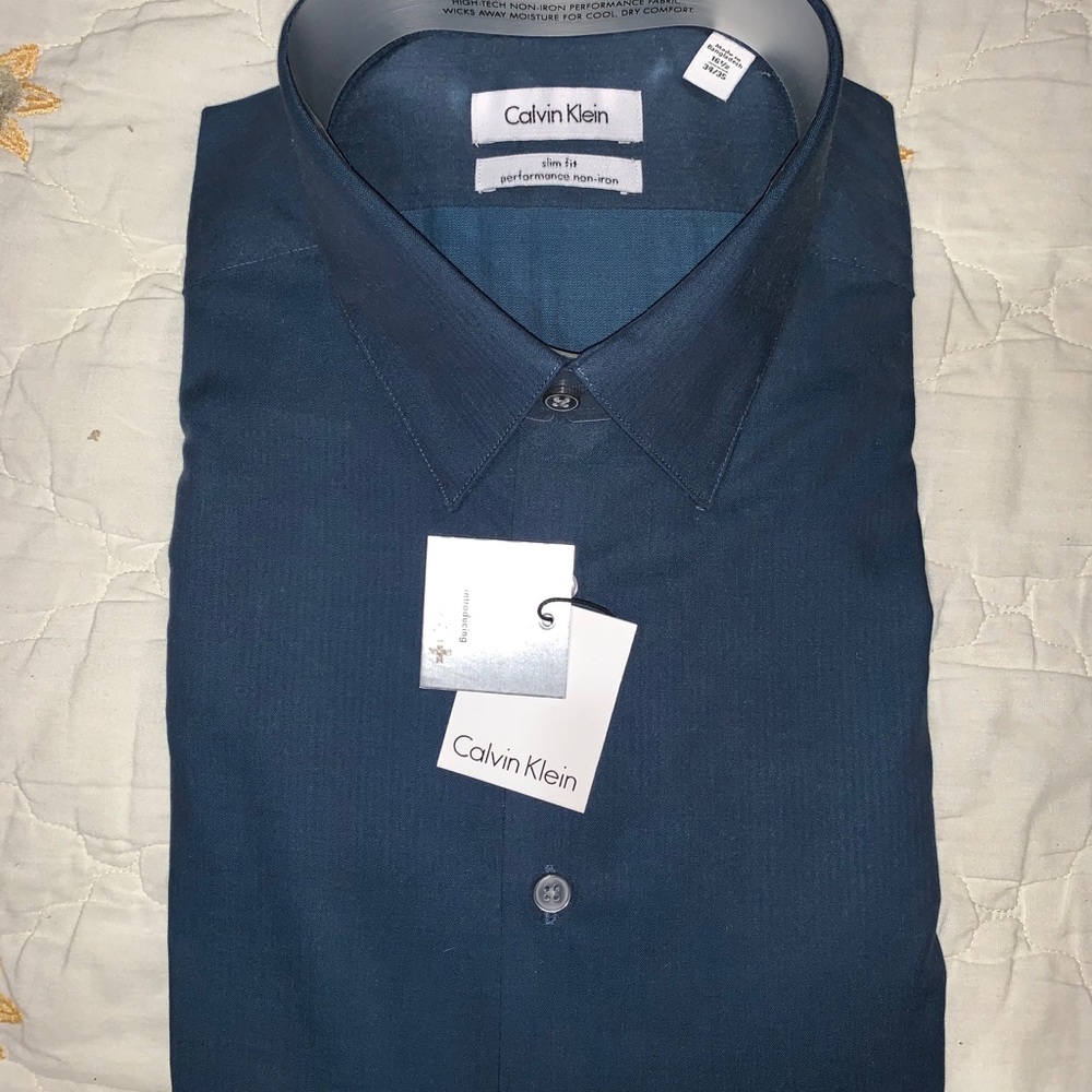 Calvin Klein Steel slim fit performance shirt